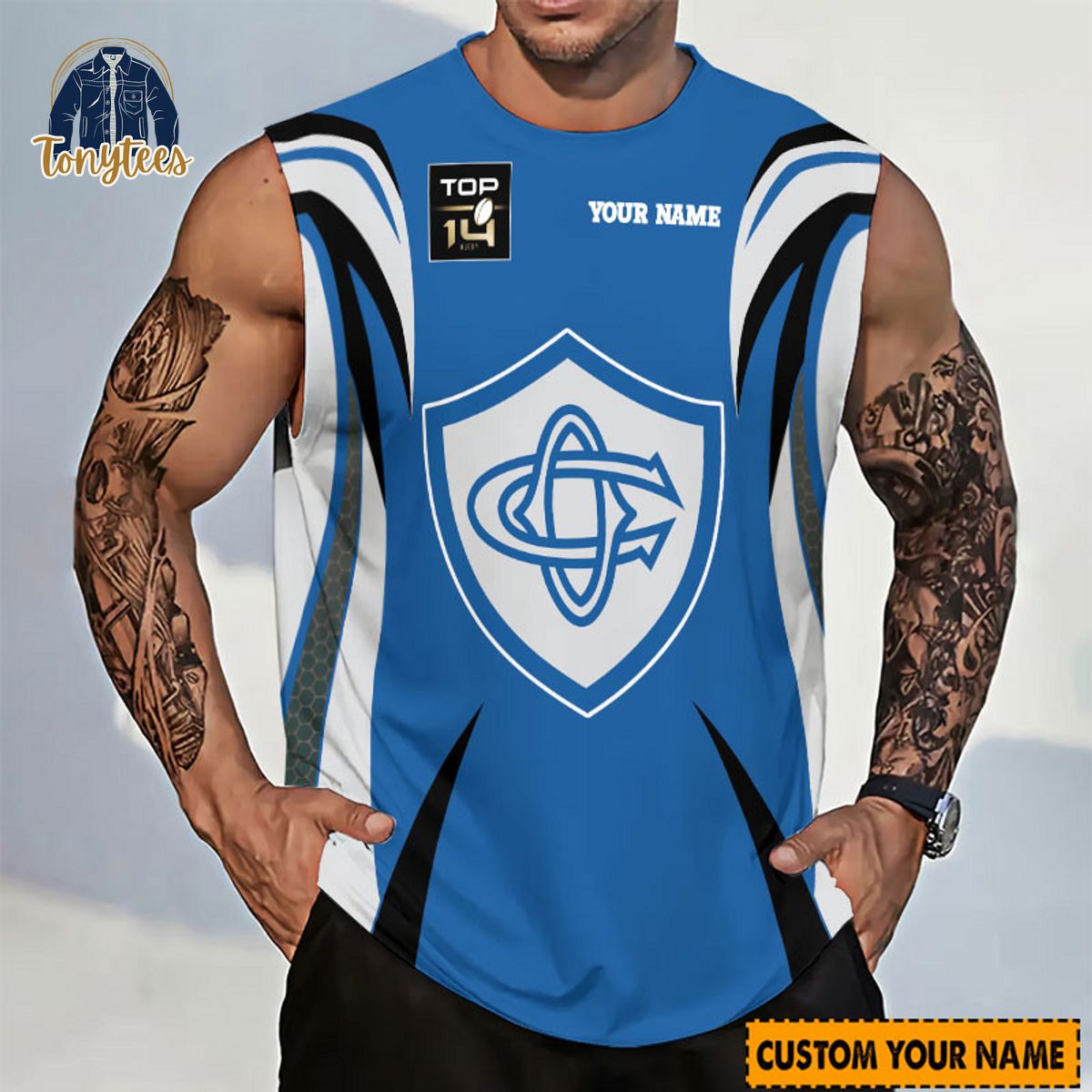 Castres Olympique Rugby Top 14 Personalized Tanktop