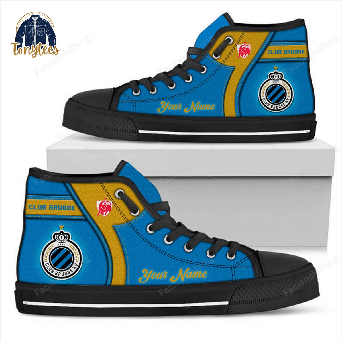 Club Brugge Personalized High Top Canvas Shoes