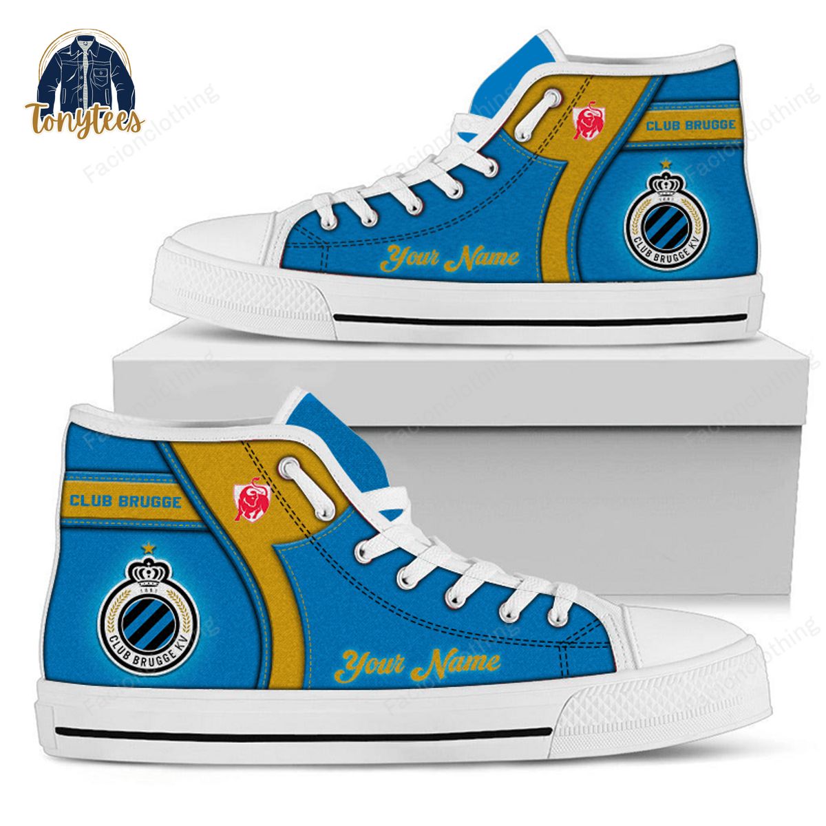 Club Brugge Personalized High Top Canvas Shoes