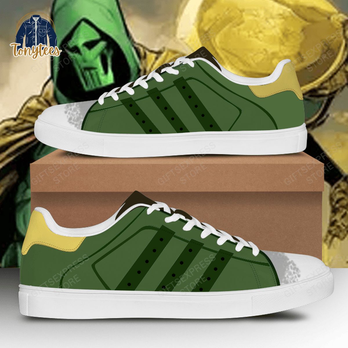 Doctor Doom Adidas Stan Smith Shoes