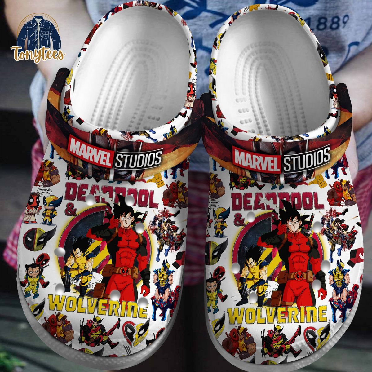 Dragon Ball x Deadpool & Wolverine Marvel Studio Crocs Clogs