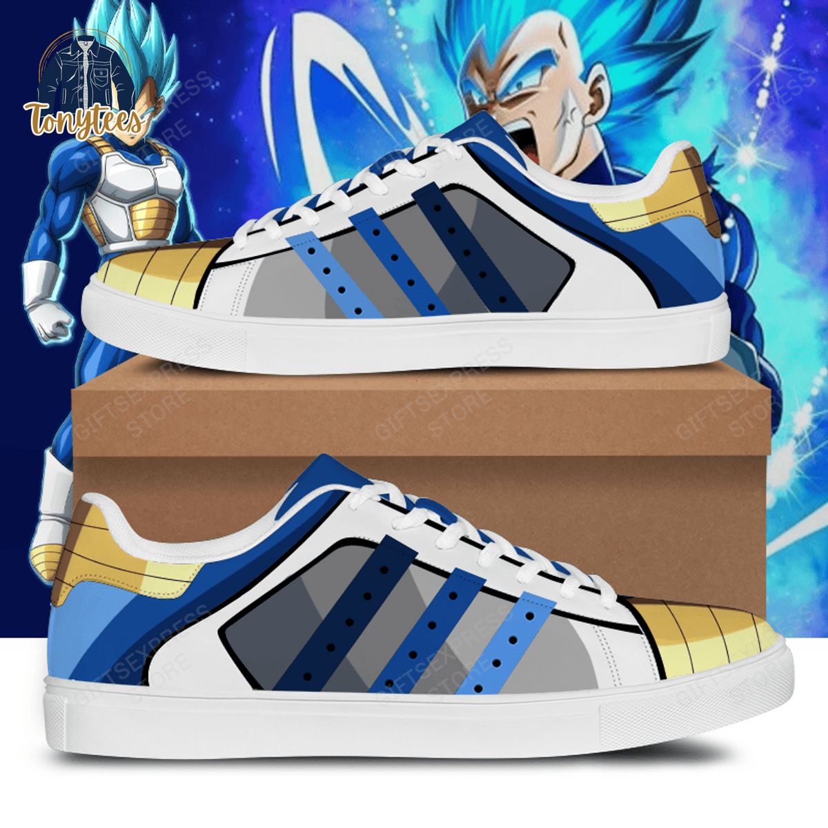 Dragon Ball Z Vegeta Adidas Stan Smith Shoes