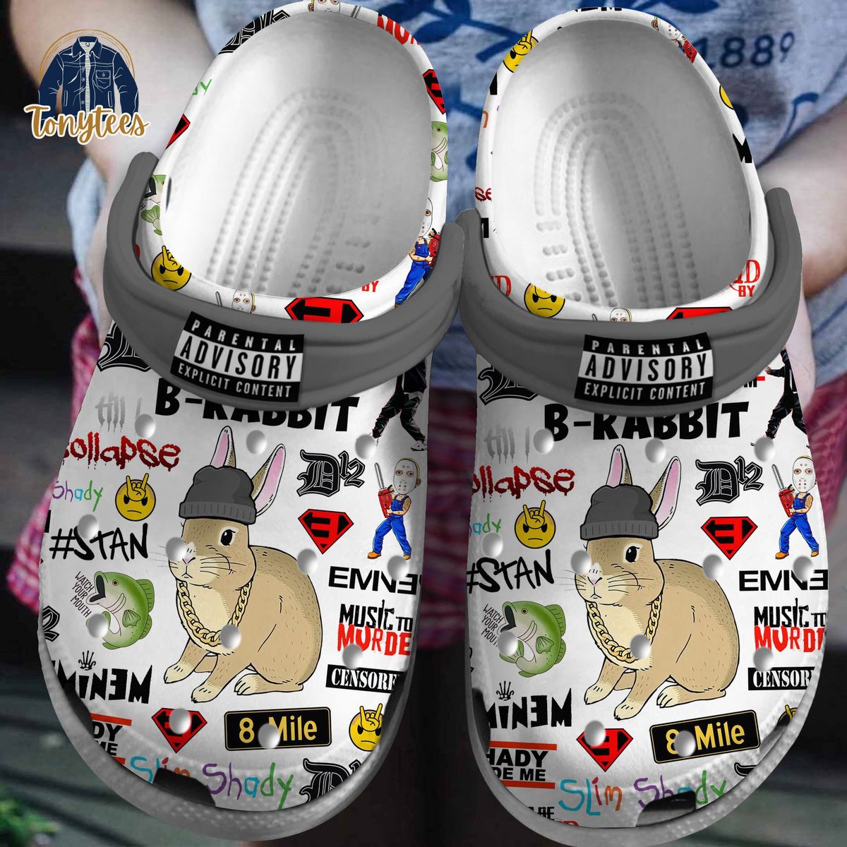 Eminem Parental Advisory Crocs Clogs