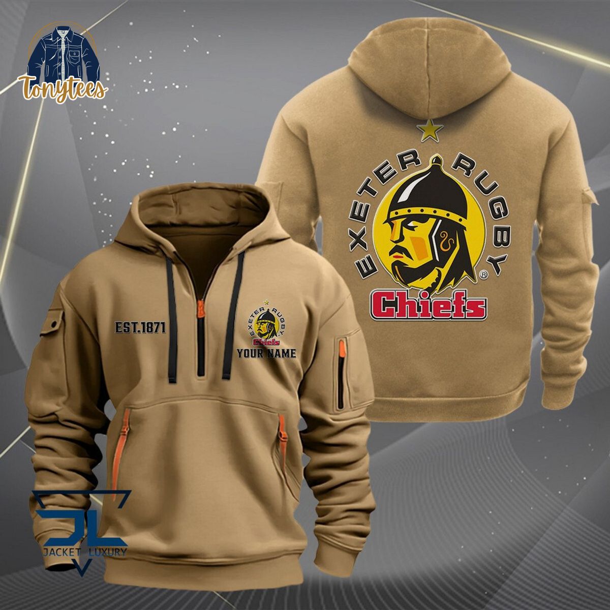 Exeter Chiefs Rugby Personalized Heavy Hoodie