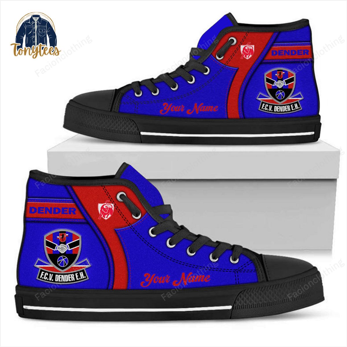 F.C.V. Dender E.H Personalized High Top Canvas Shoes