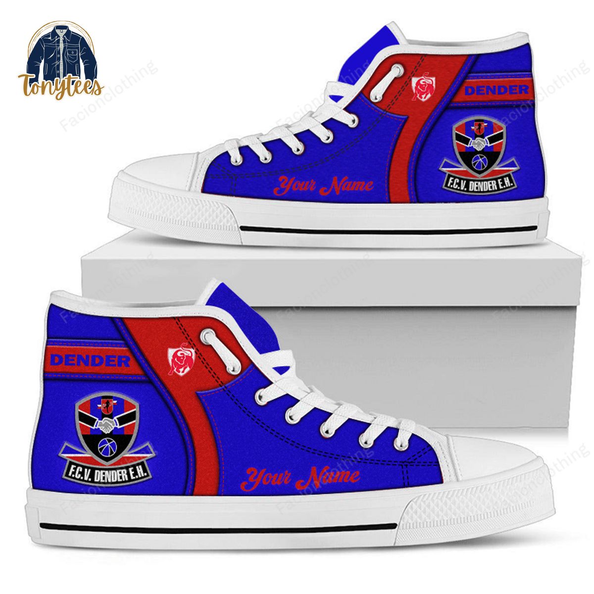 F.C.V. Dender E.H Personalized High Top Canvas Shoes