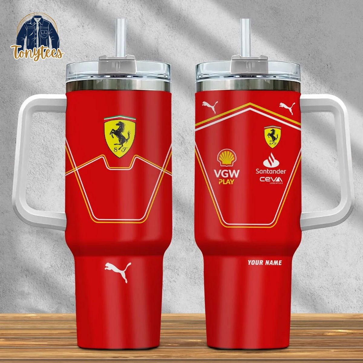 F1 Ferrari Personalized Stainless Steel Stanley Tumbler