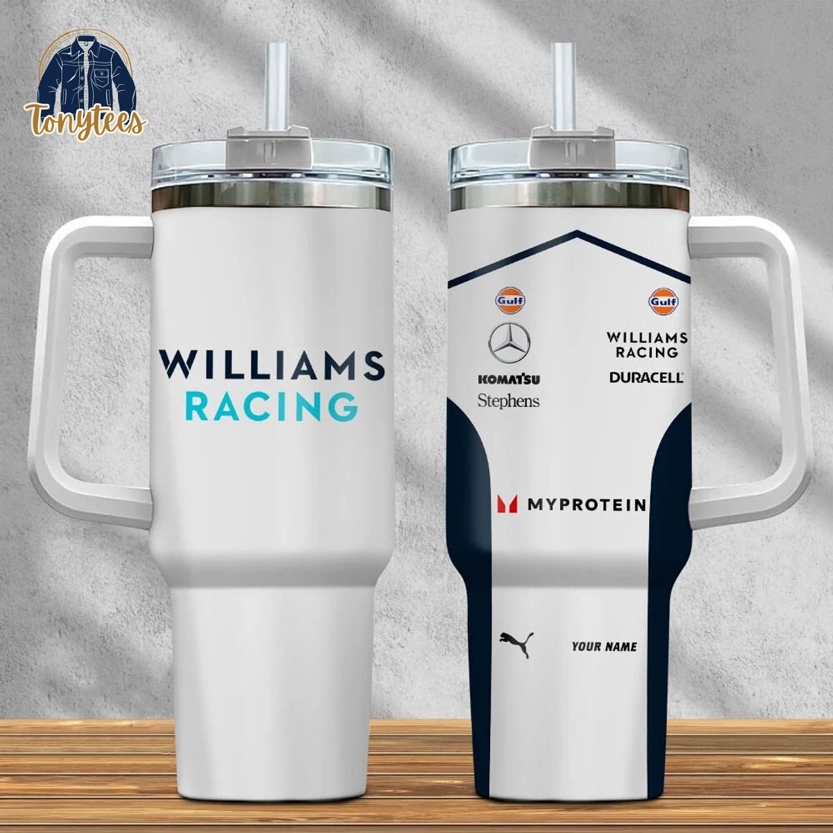 F1 Williams Racing Personalized Stainless Steel Stanley Tumbler