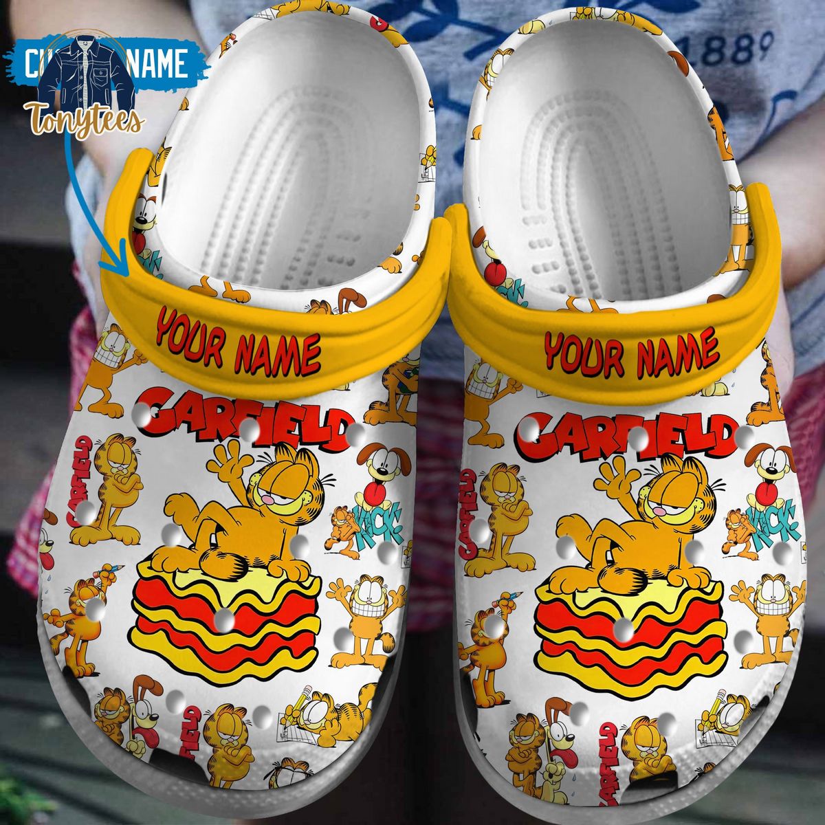 Garfield Movie Custom Name Crocs Clogs