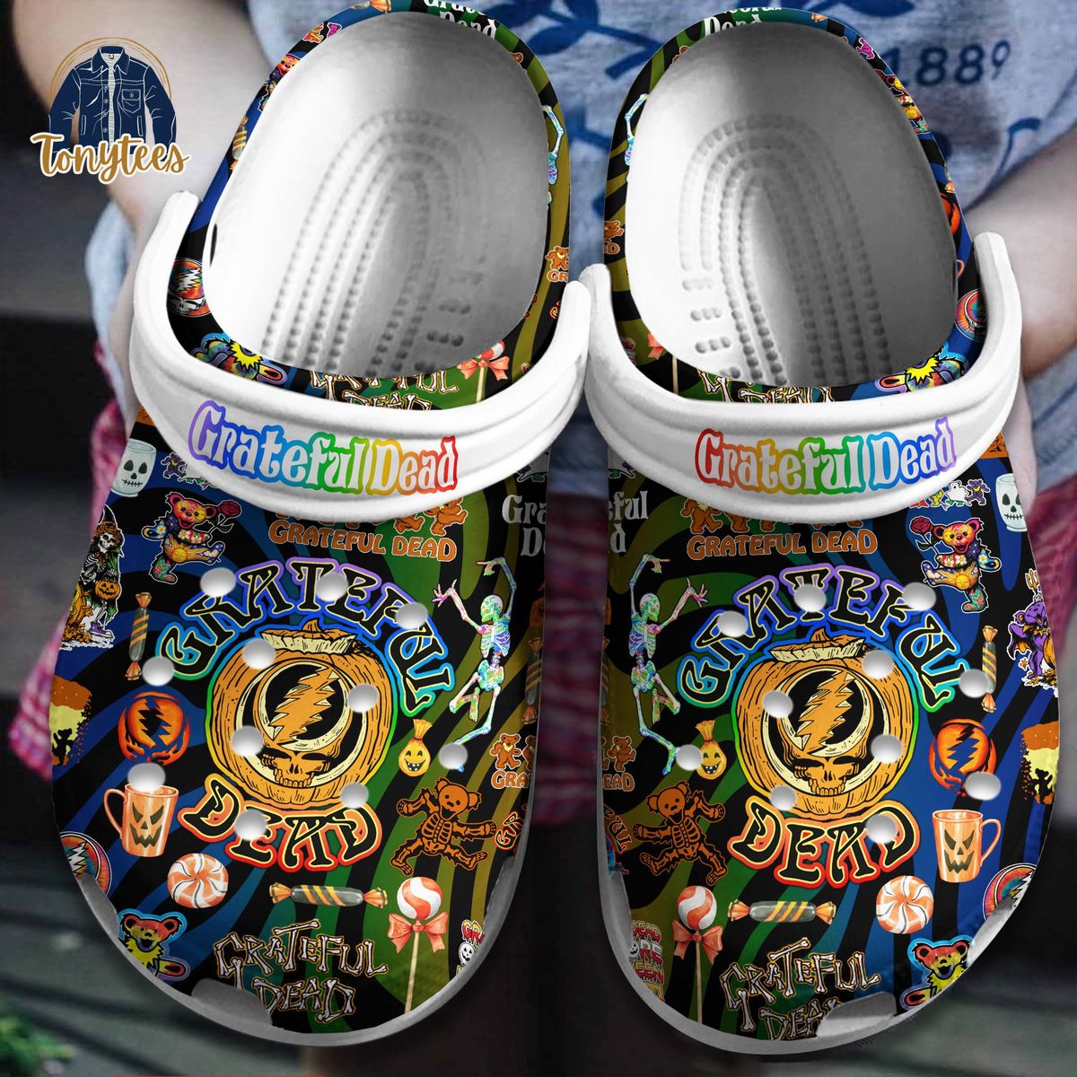 Grateful Dead band Crocs Clogs Shoes