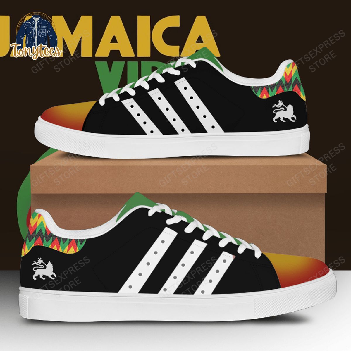 Jamaica Vibes Adidas Stan Smith Shoes