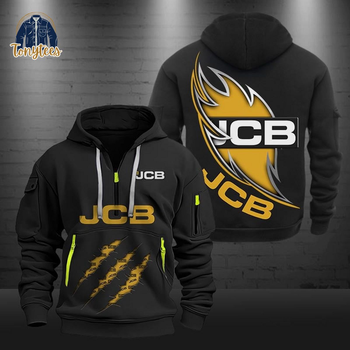 JCB Tractors Heavy Hoodie