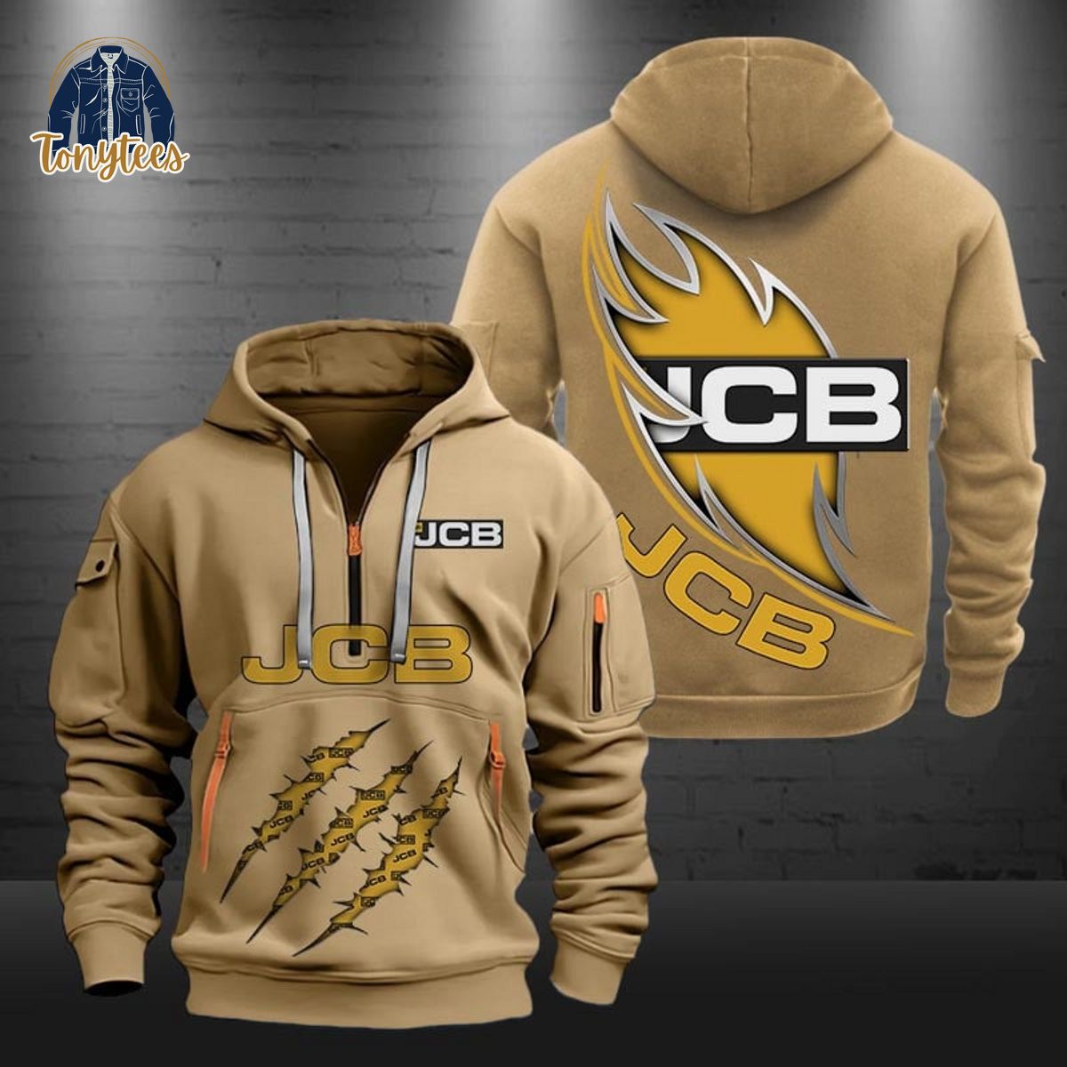 JCB Tractors Heavy Hoodie