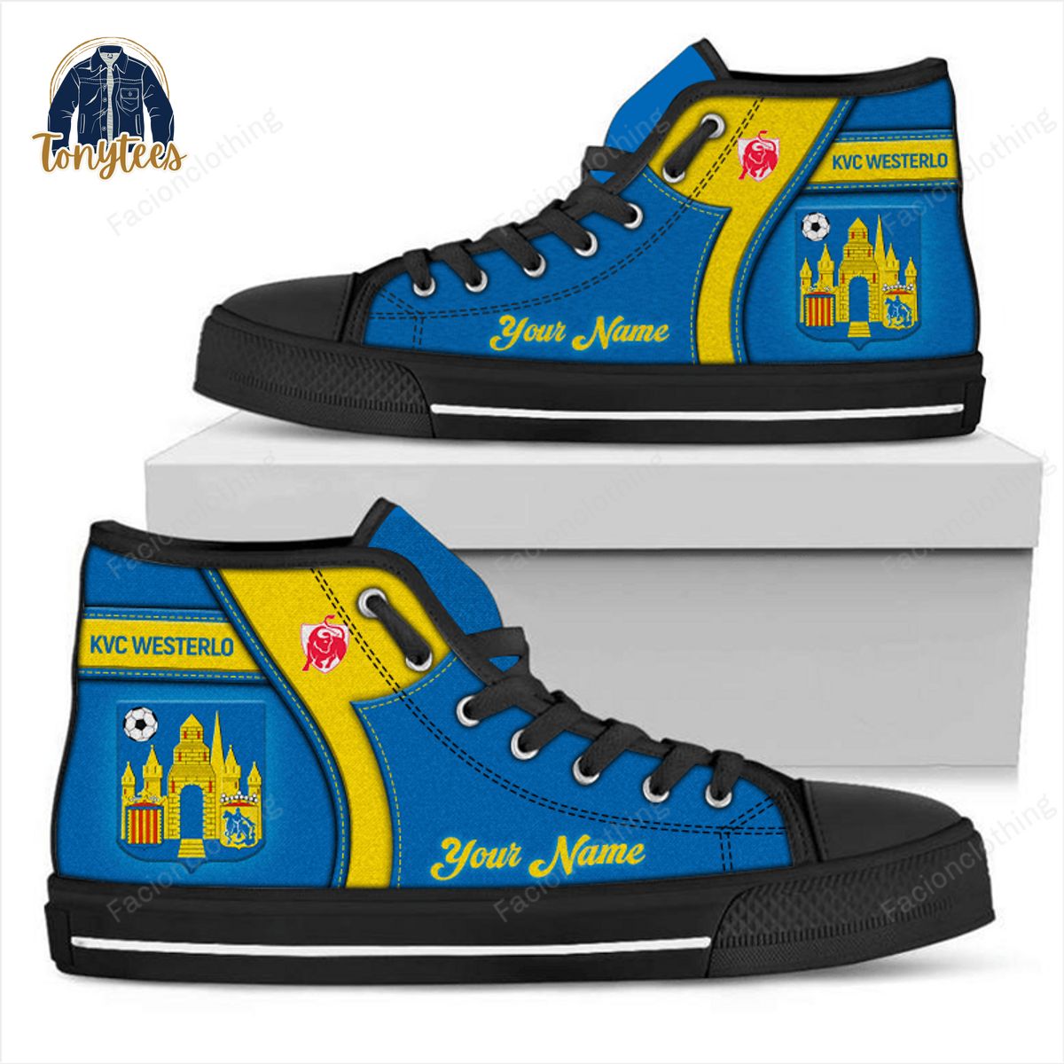 K.V.C. Westerlo Personalized High Top Canvas Shoes