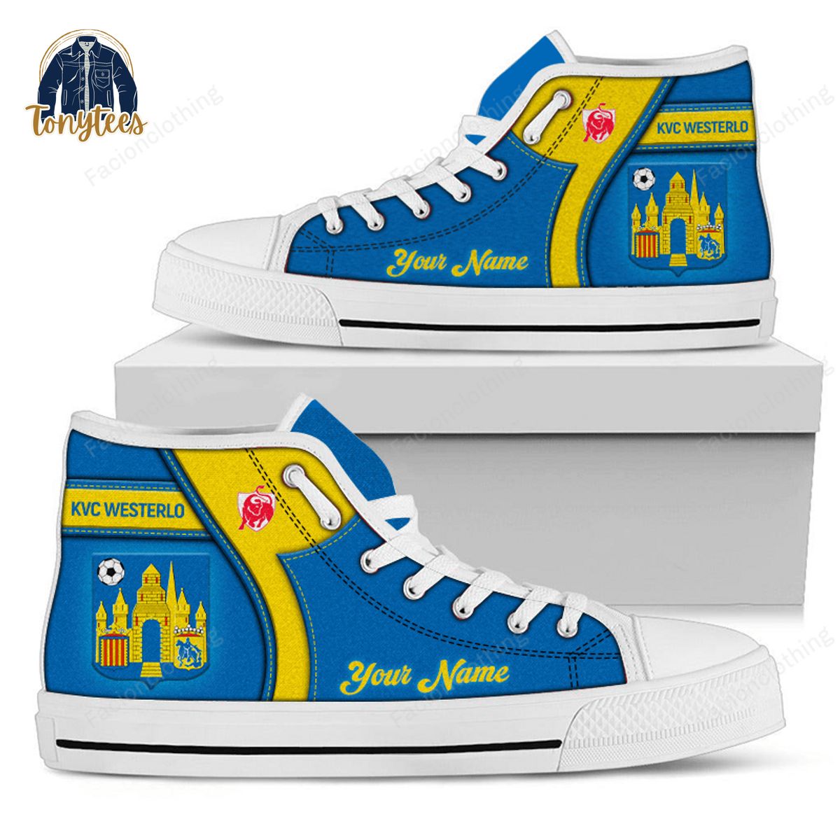 K.V.C. Westerlo Personalized High Top Canvas Shoes