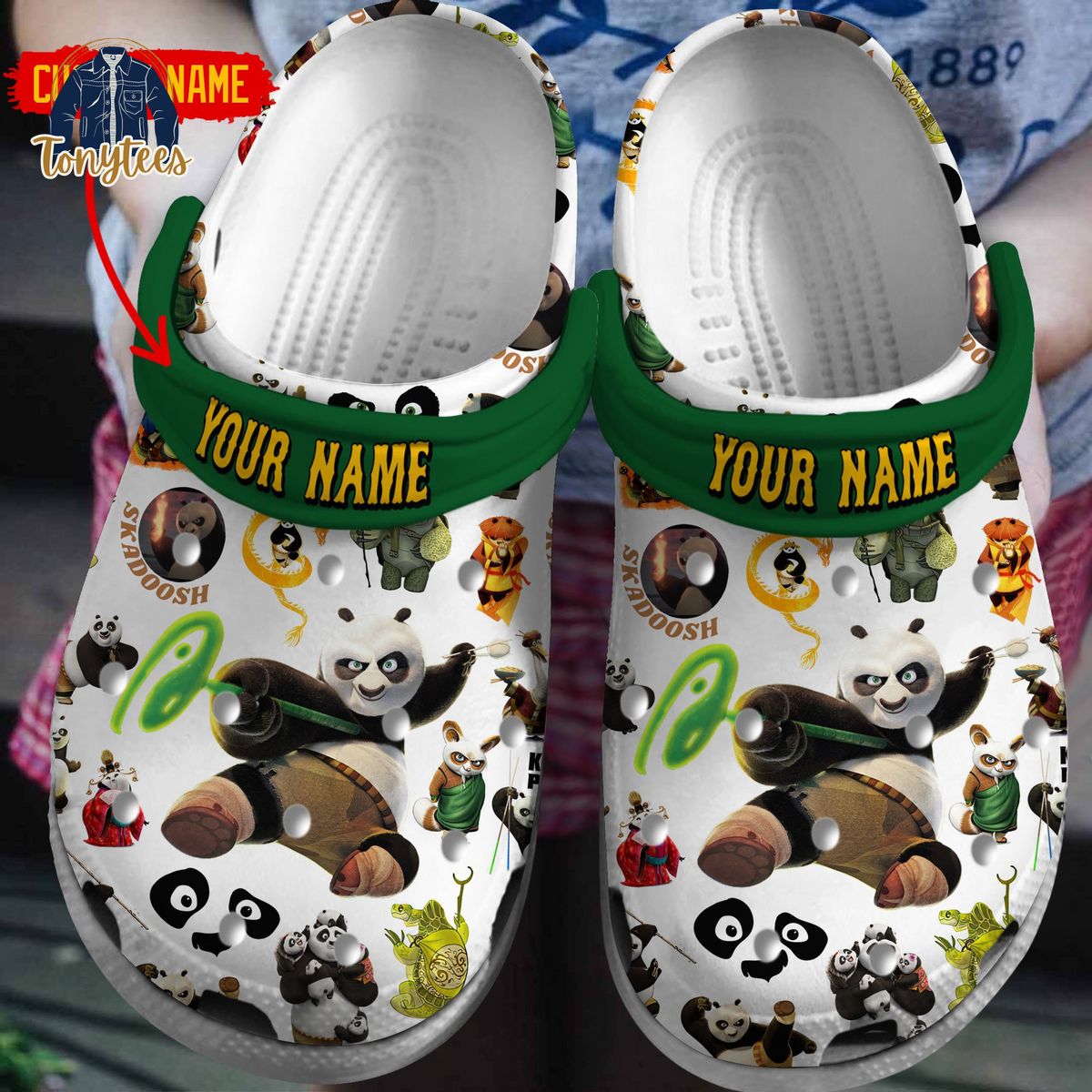 Kung Fu Panda Skadoosh Custom Name Crocs Clogs