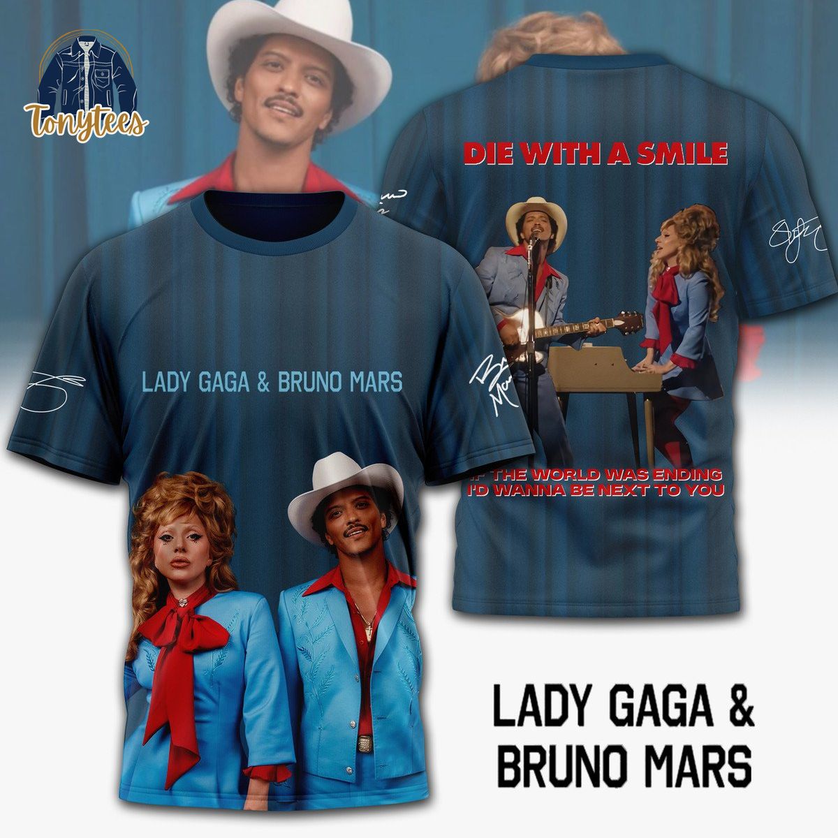 Lady Gaga & Bruno Mars Die With A Smile 3d Shirt