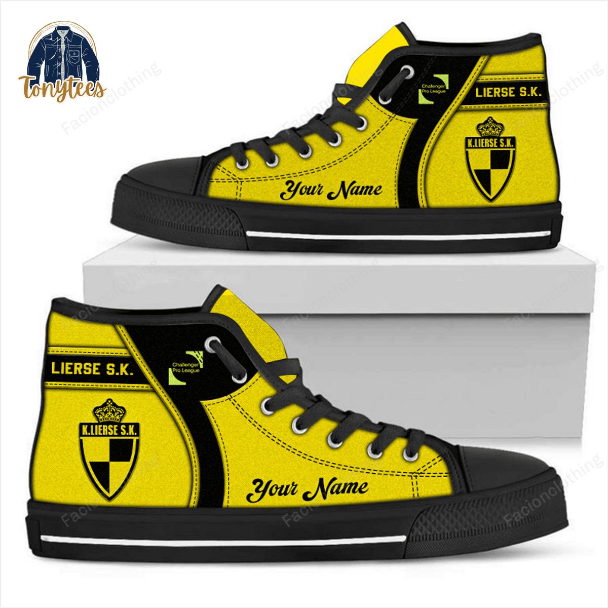 Lierse SK Personalized High Top Canvas Shoes