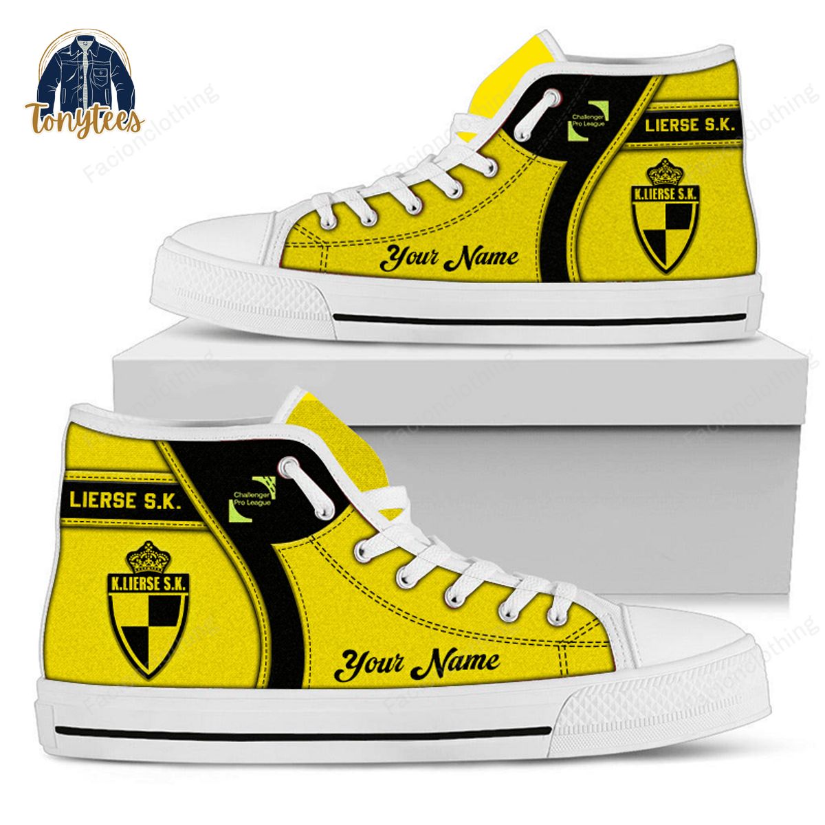 Lierse SK Personalized High Top Canvas Shoes