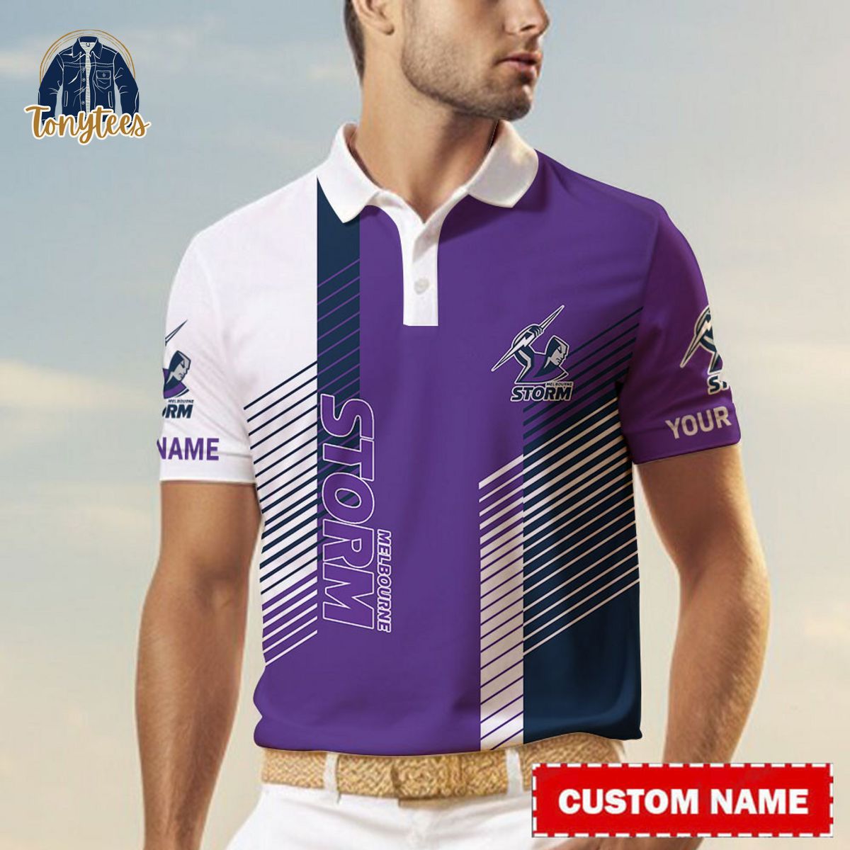 Melbourne Storm NRL Custom Name Polo Shirt