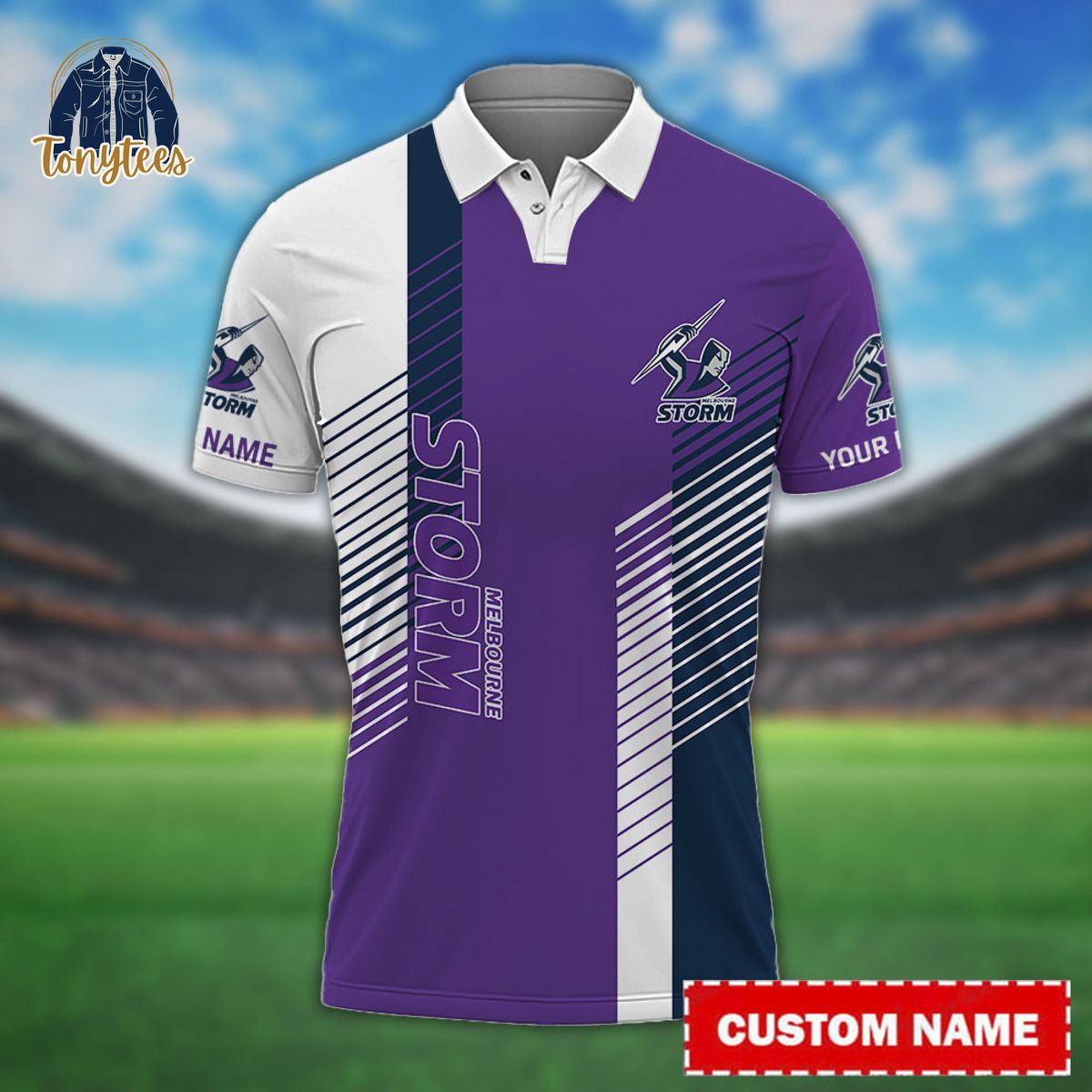 Melbourne Storm NRL Custom Name Polo Shirt