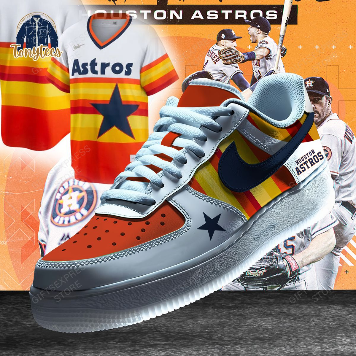 MLB Houston Astros Air Force 1 Sneaker