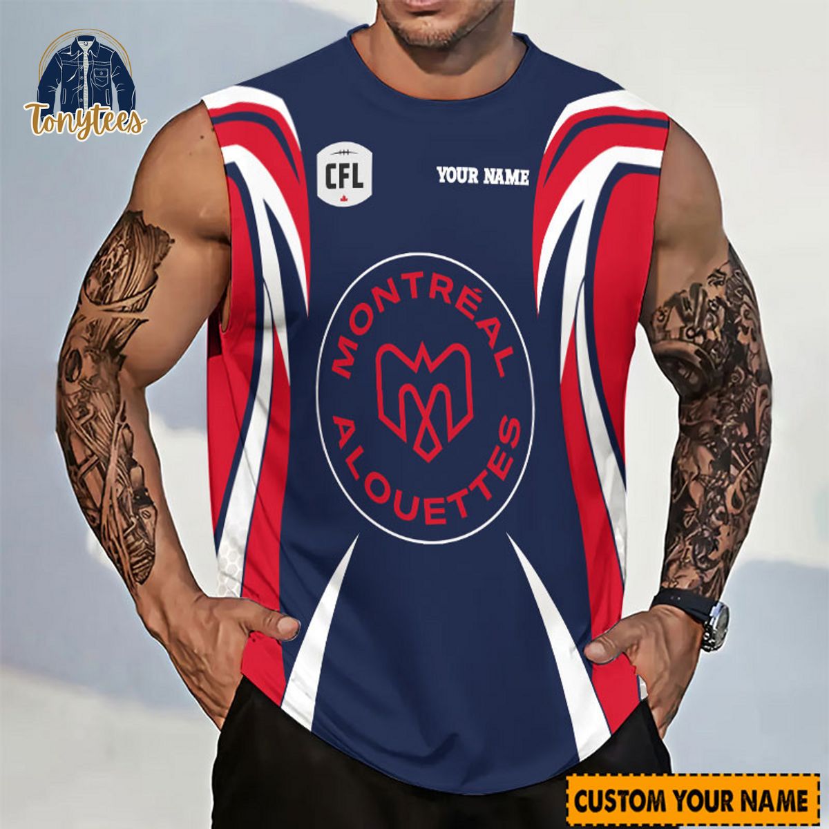 Montreal Alouettes CFL Red Personalized Tanktop