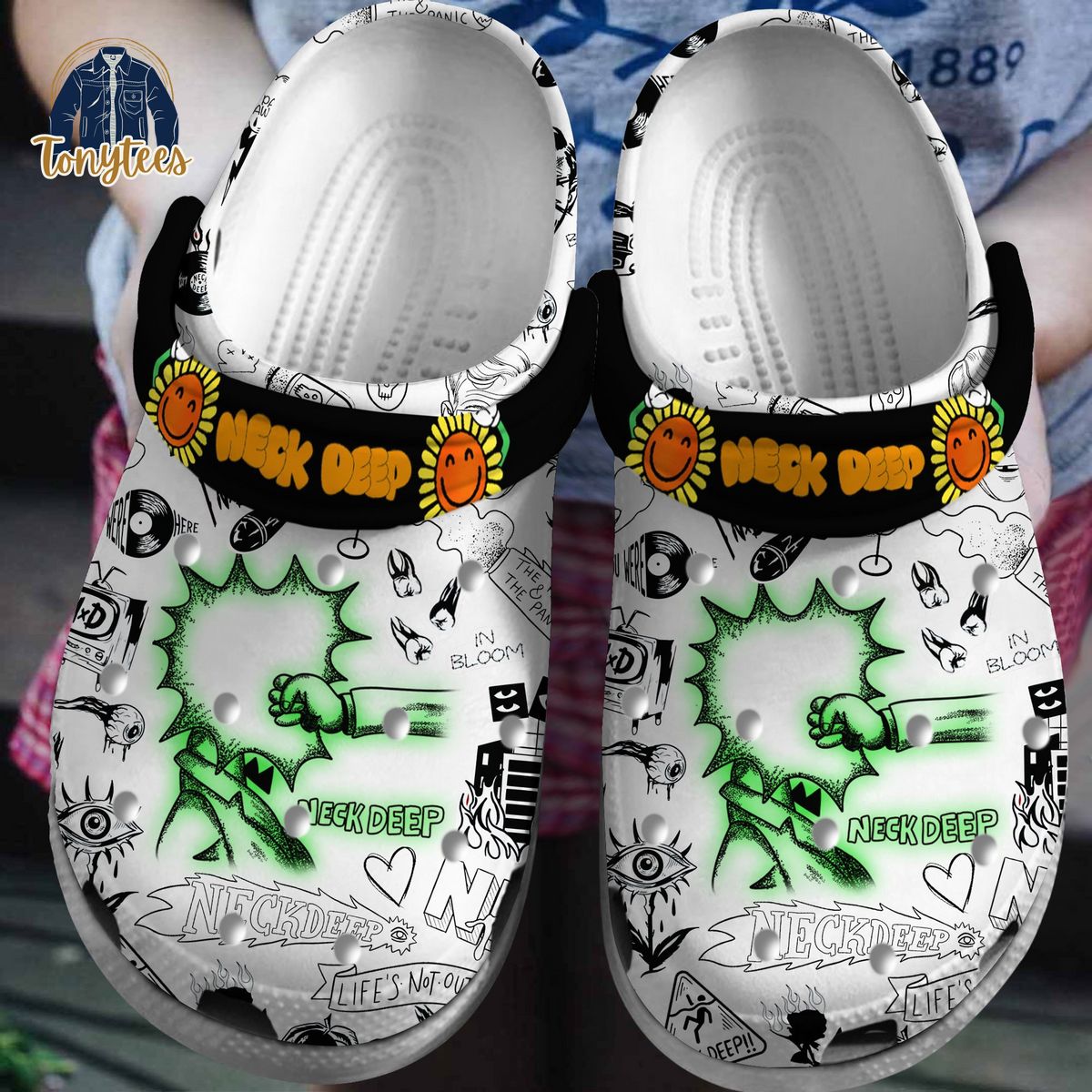 Neck Deep In Bloom Crocs Clogs