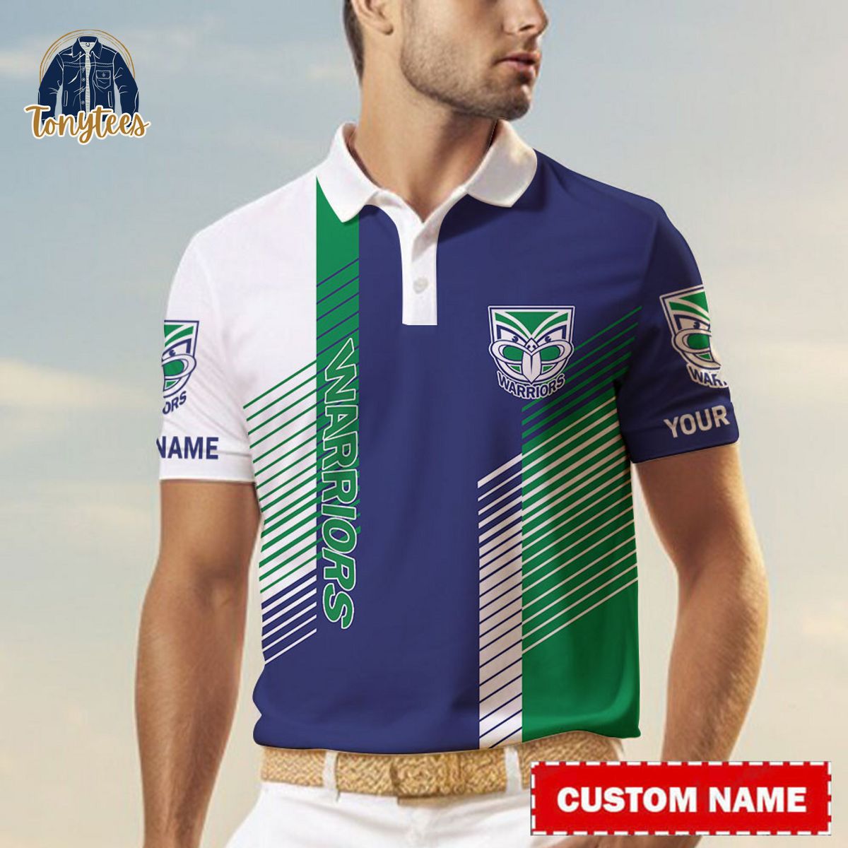 New Zealand Warriors NRL Custom Name Polo Shirt