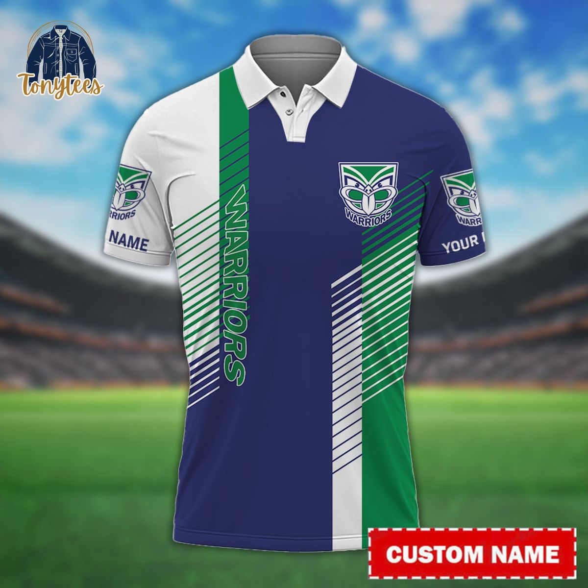 New Zealand Warriors NRL Custom Name Polo Shirt