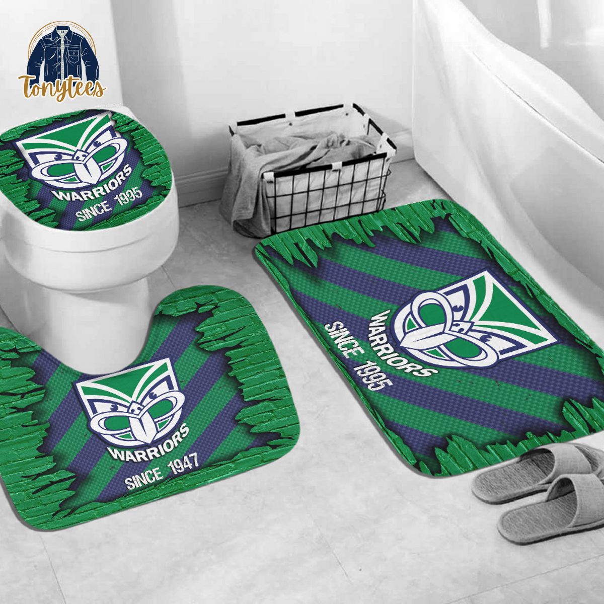 New Zealand Warriors NRL Shower Curtain Bathroom Set