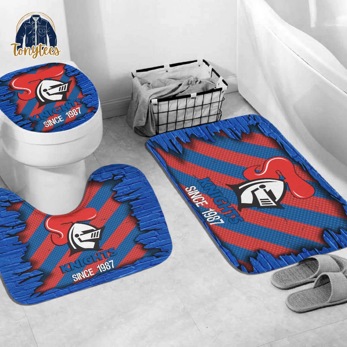 Newcastle Knights NRL Shower Curtain Bathroom Set