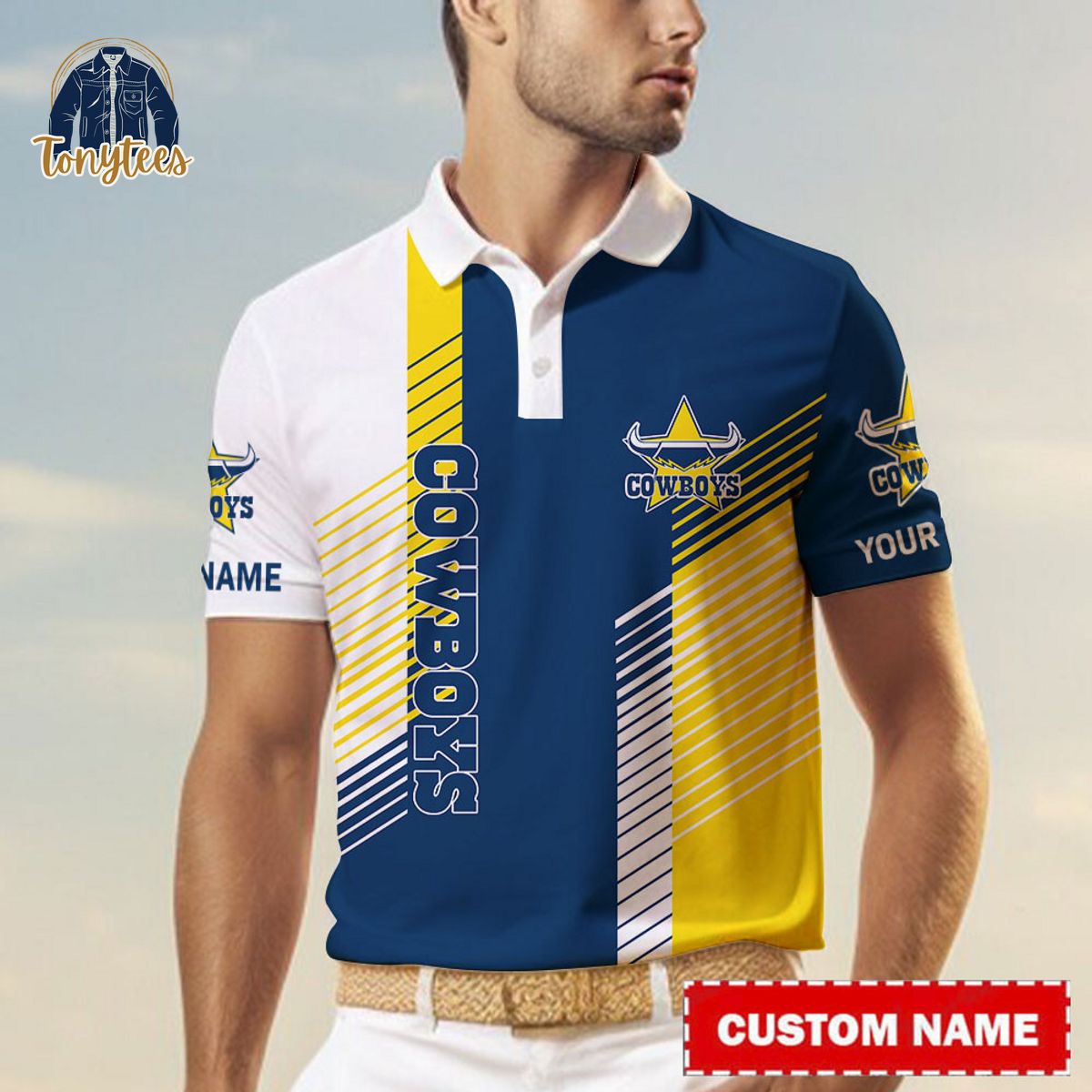 North Queensland Cowboys NRL Custom Name Polo Shirt