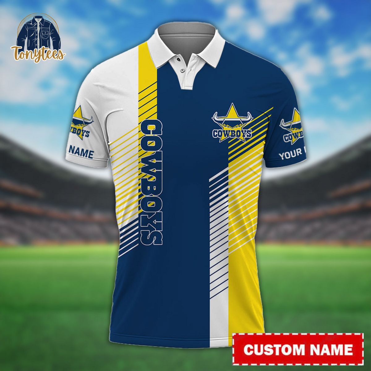 North Queensland Cowboys NRL Custom Name Polo Shirt