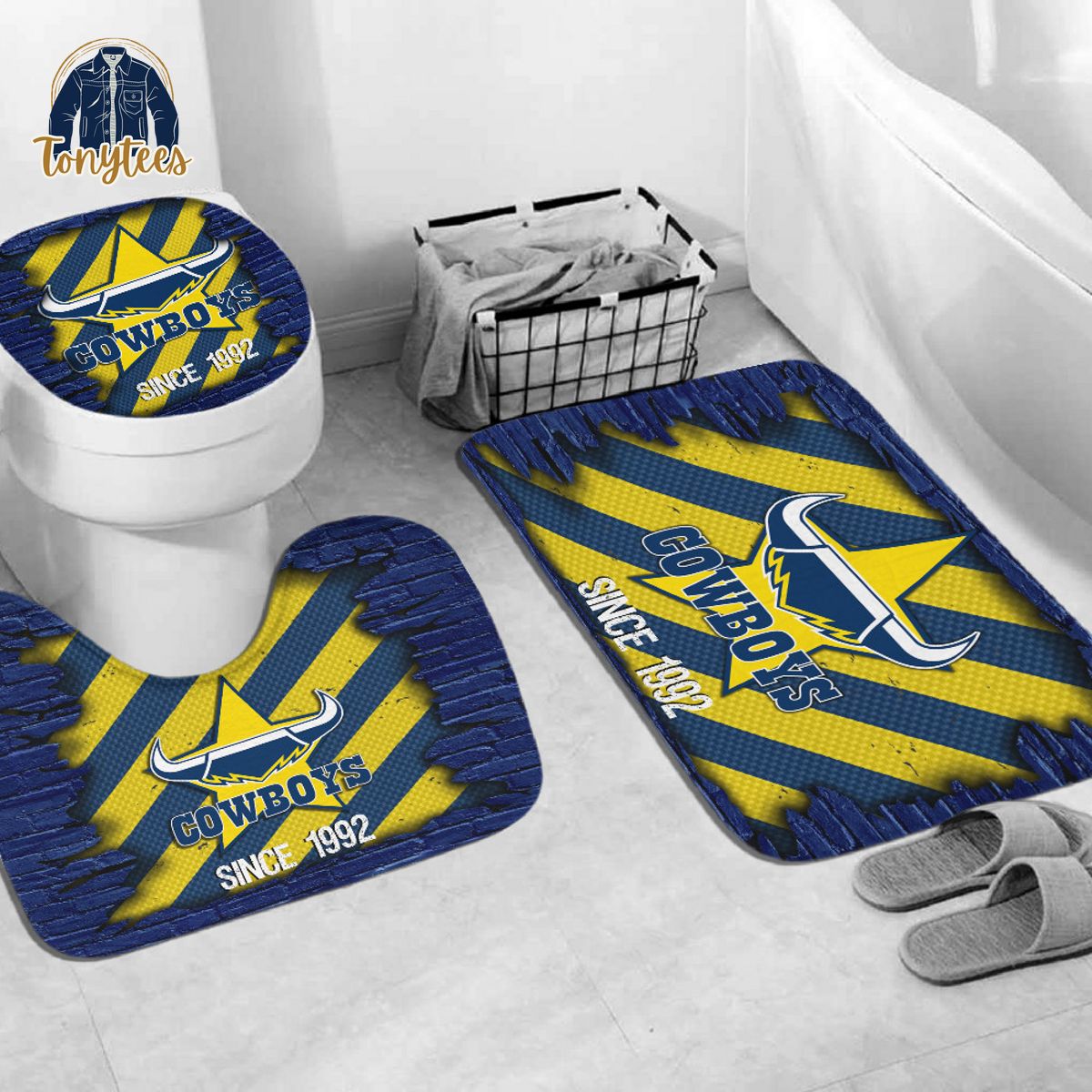 North Queensland Cowboys NRL Shower Curtain Bathroom Set