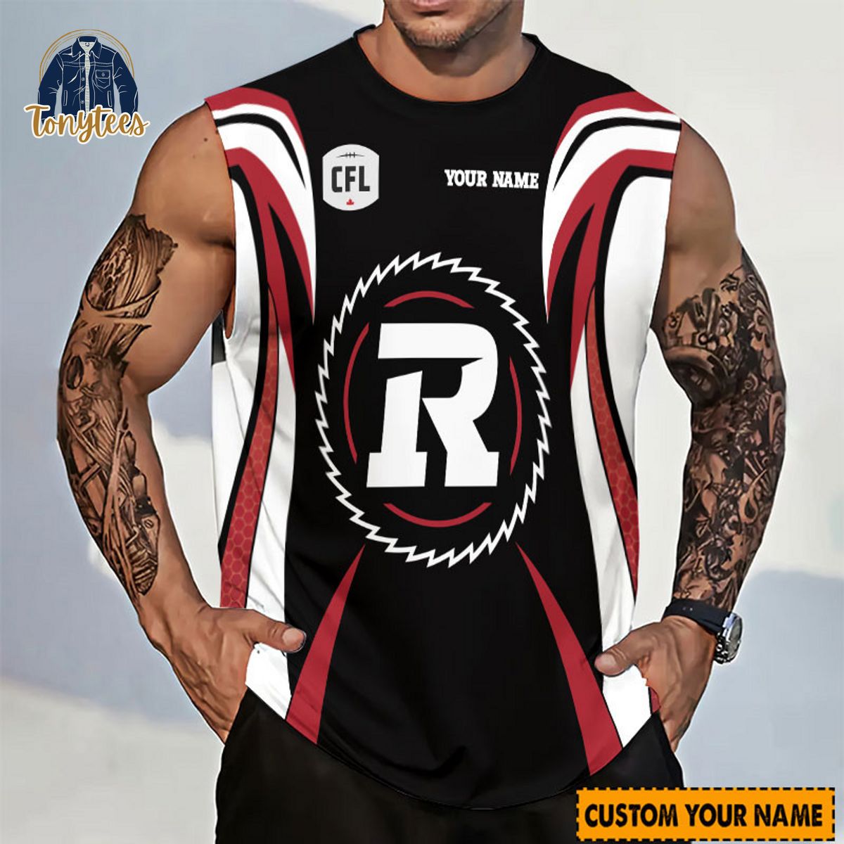 Ottawa Redblacks CFL Red Personalized Tanktop