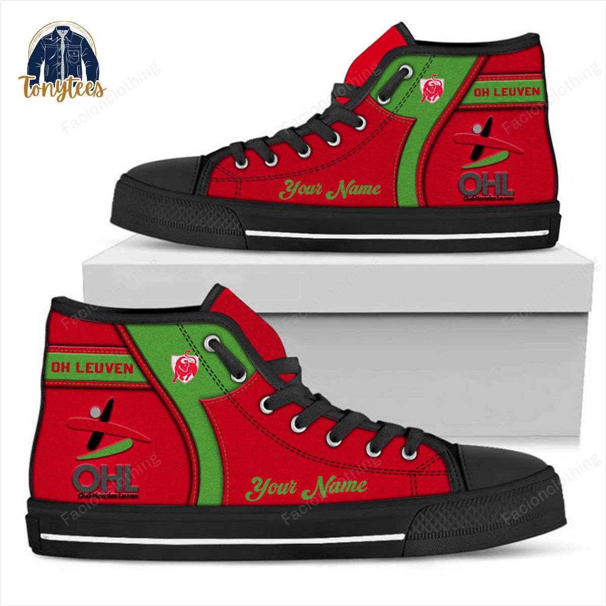 Oud-Heverlee Leuven Personalized High Top Canvas Shoes