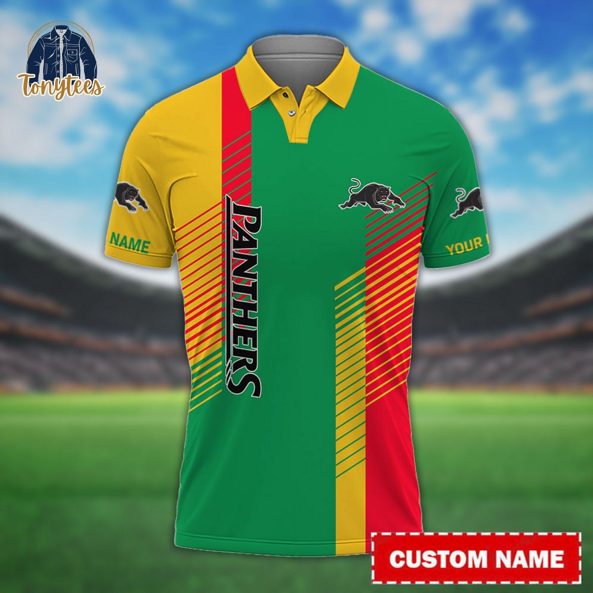 Penrith Panthers NRL Custom Name Polo Shirt