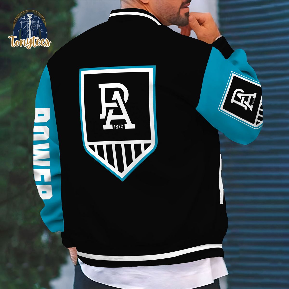 Port Adelaide AFL Custom Name Baseball Jacket