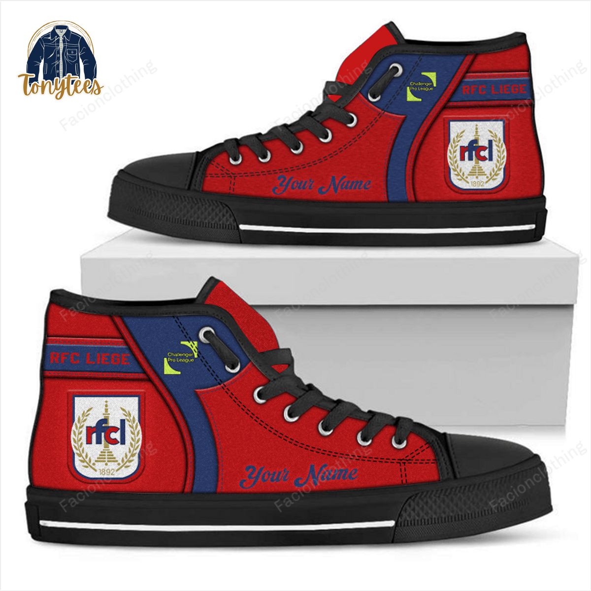 RFC Liege Personalized High Top Canvas Shoes