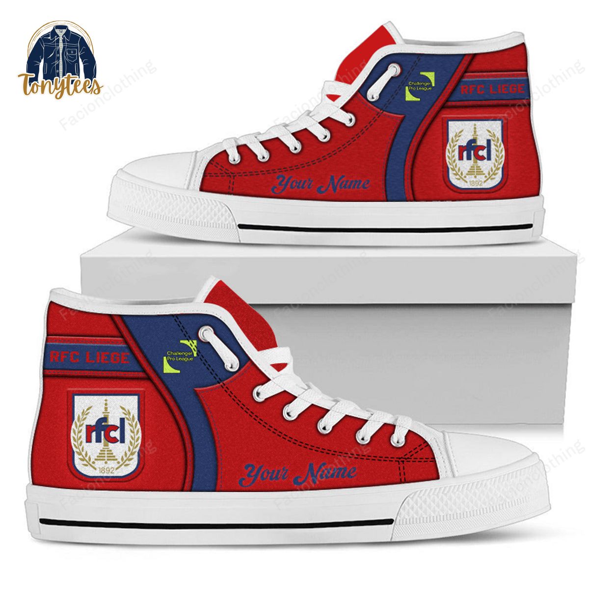 RFC Liege Personalized High Top Canvas Shoes