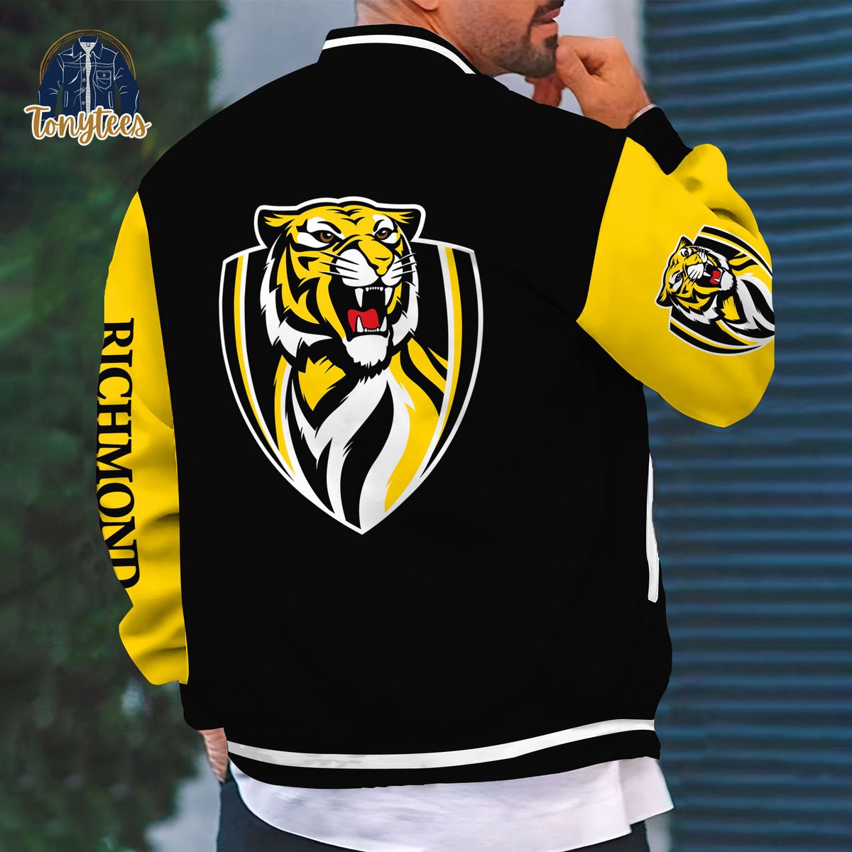 Richmond Football Club AFL Custom Name Baseball Jacket