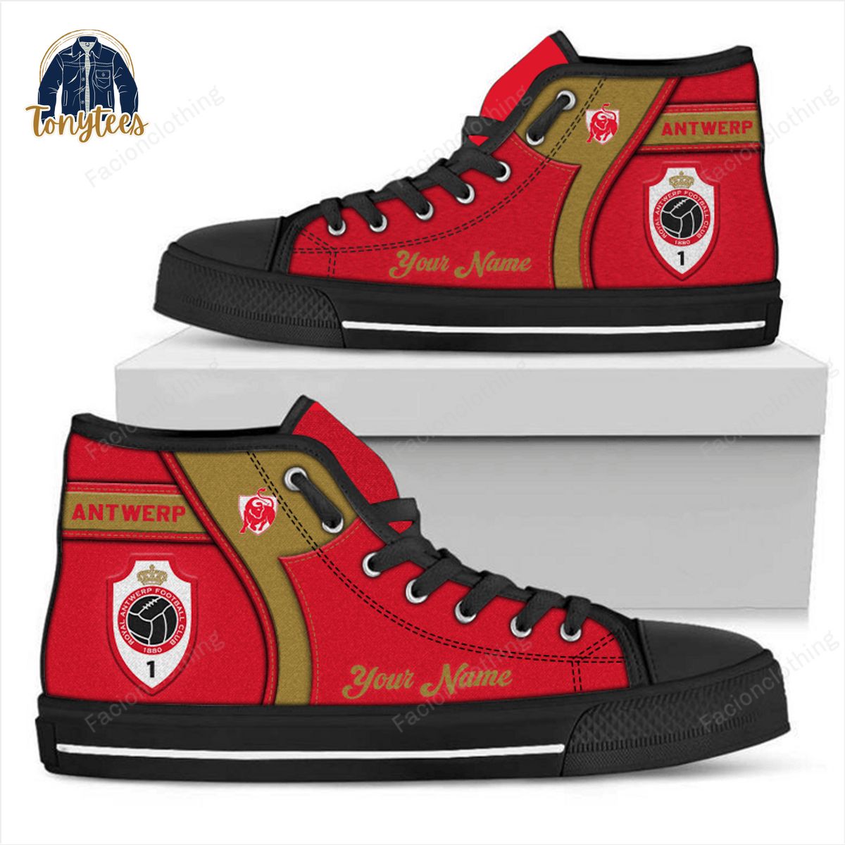 Royal Antwerp Personalized High Top Canvas Shoes