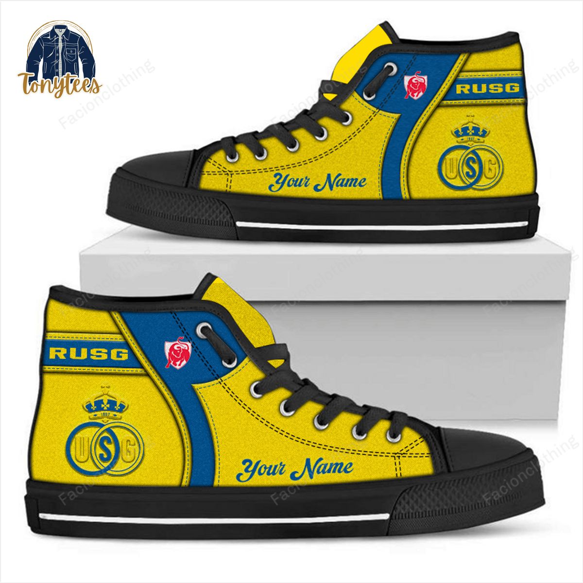 Royale Union Saint-Gilloise Personalized High Top Canvas Shoes