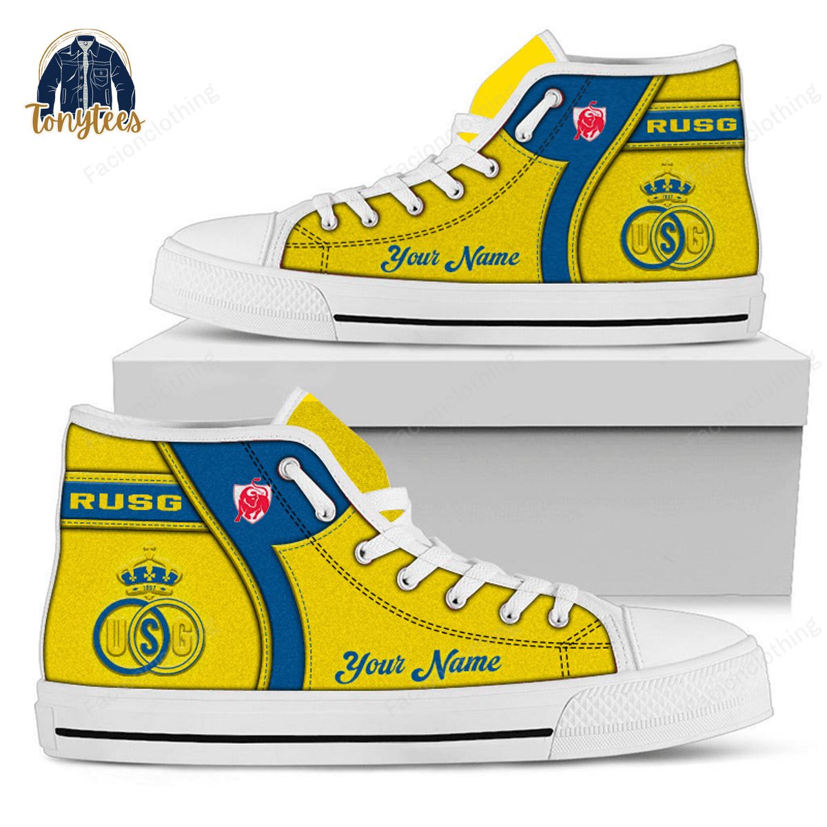 Royale Union Saint-Gilloise Personalized High Top Canvas Shoes