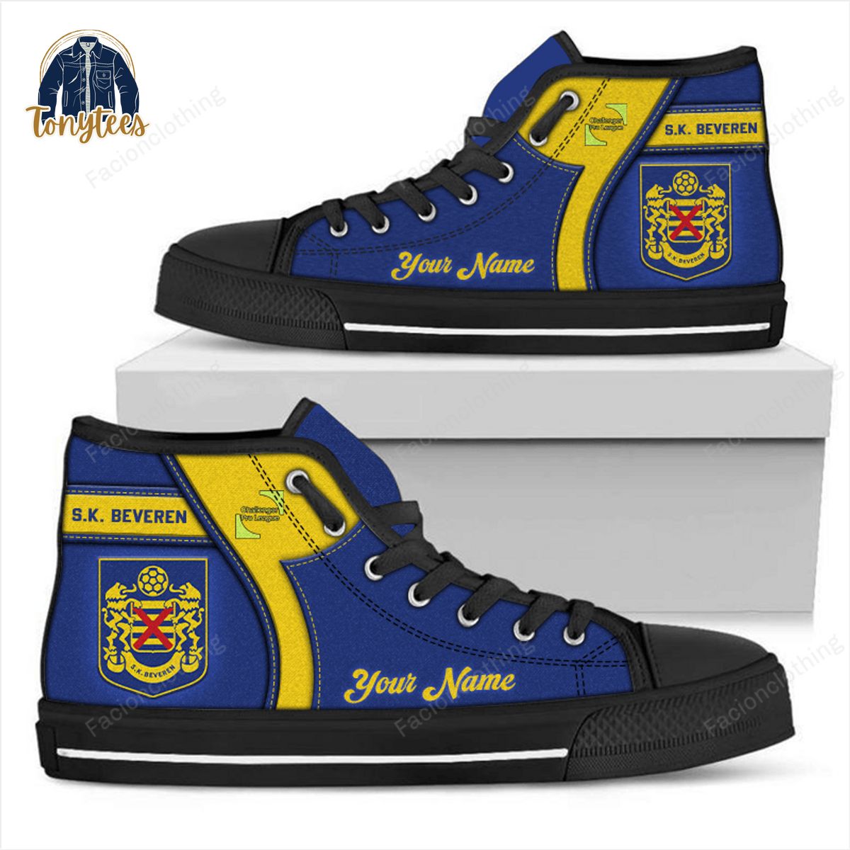 S.K. Beveren Personalized High Top Canvas Shoes