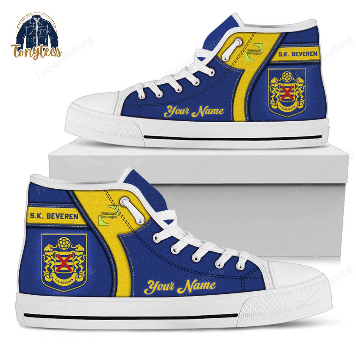 S.K. Beveren Personalized High Top Canvas Shoes