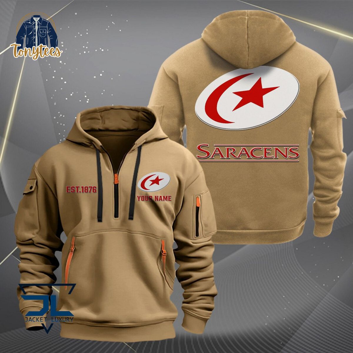 Saracens Rugby Personalized Heavy Hoodie