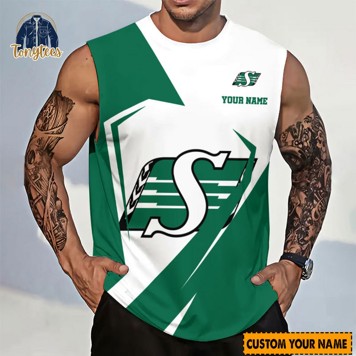 Saskatchewan Roughriders CFL Personalized Tanktop