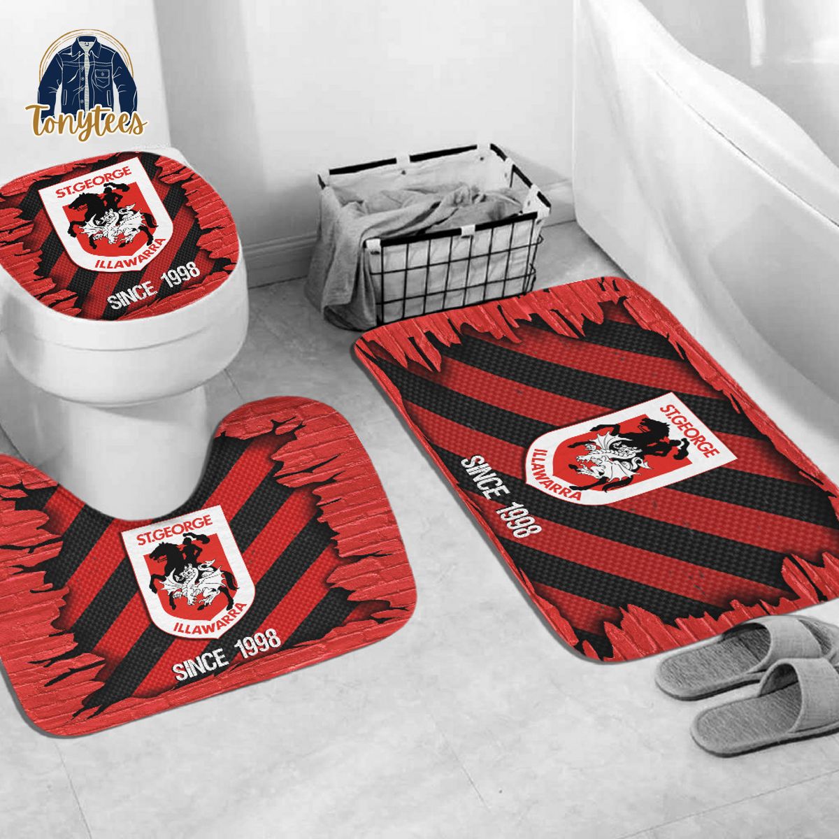 St. George Illawarra Dragons NRL Shower Curtain Bathroom Set